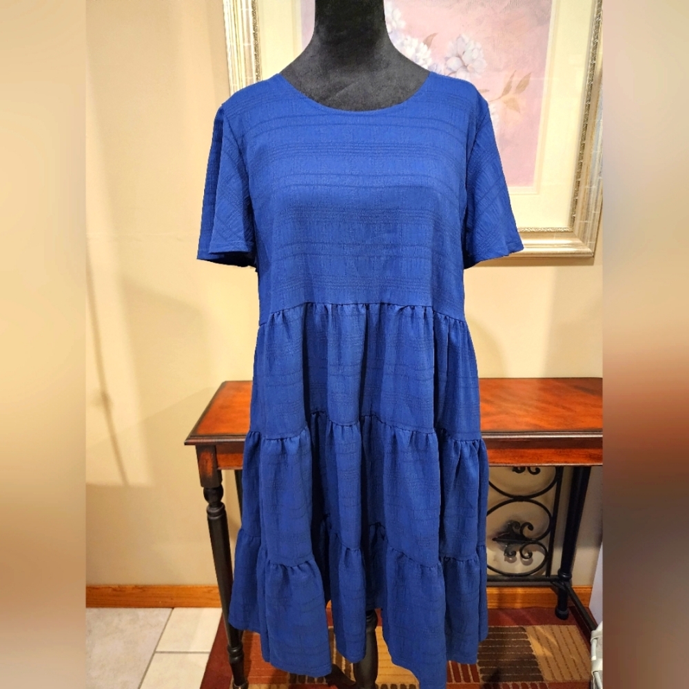 Mikarose Blue Tiered Dress 👗 💙